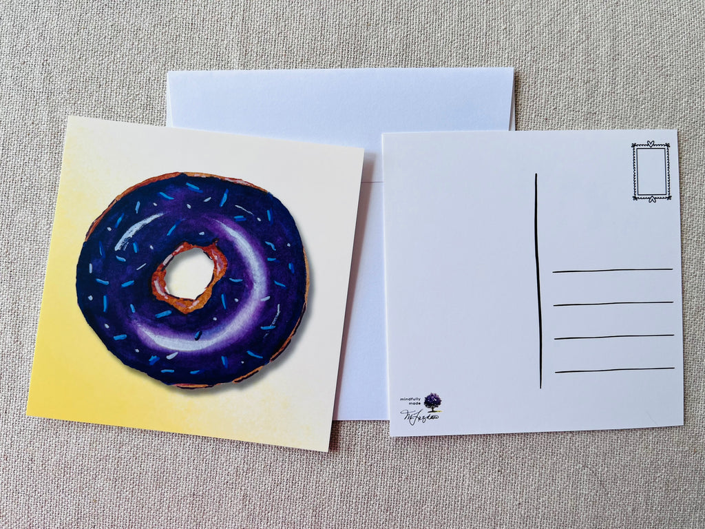 Purple Donut Postcard