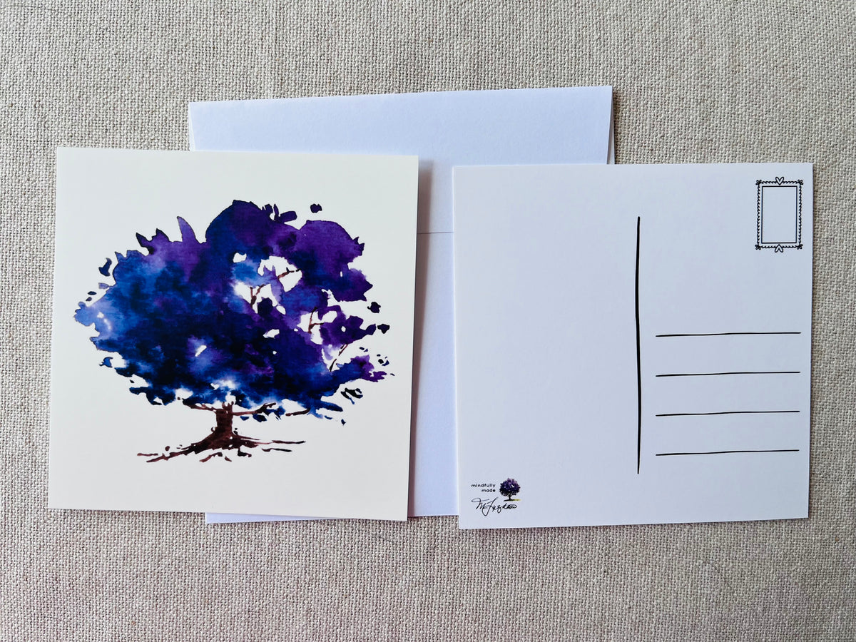 Purple Tree Postcard