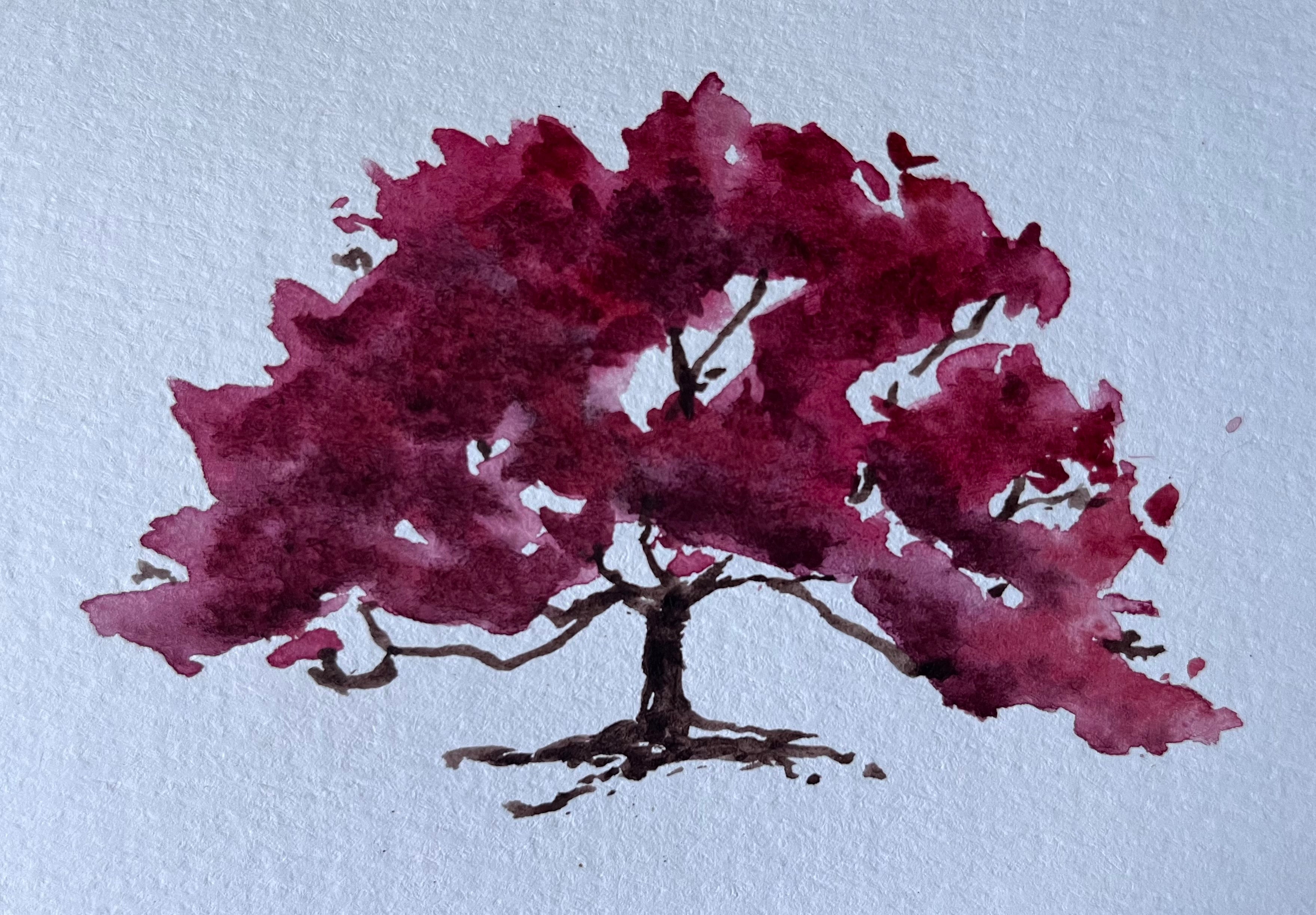 Ruby Tree - July Birthday Card