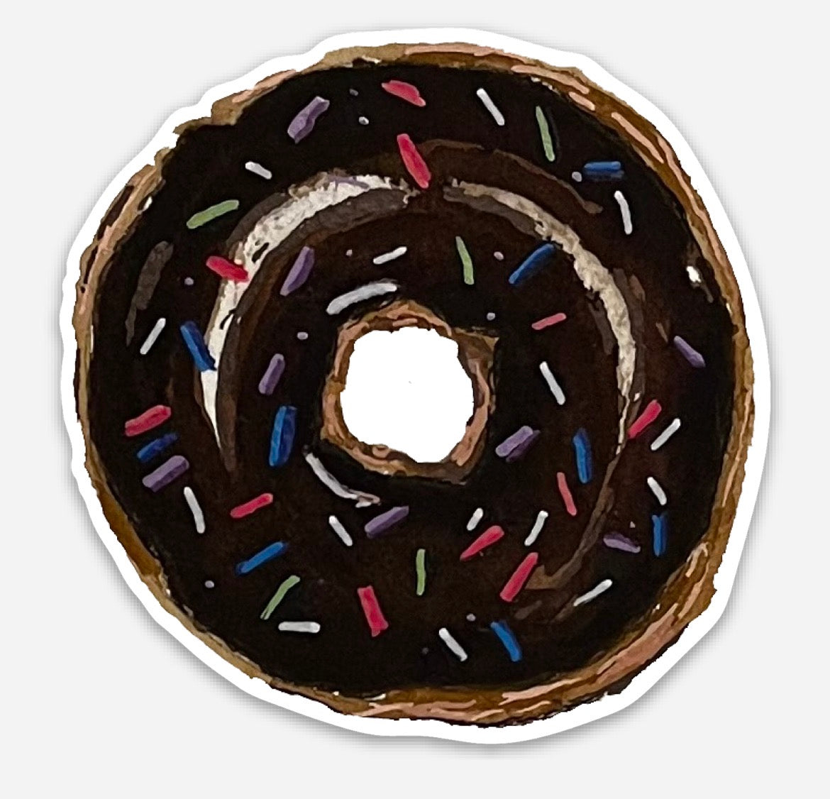 Chocolate Frosted Donut Magnet