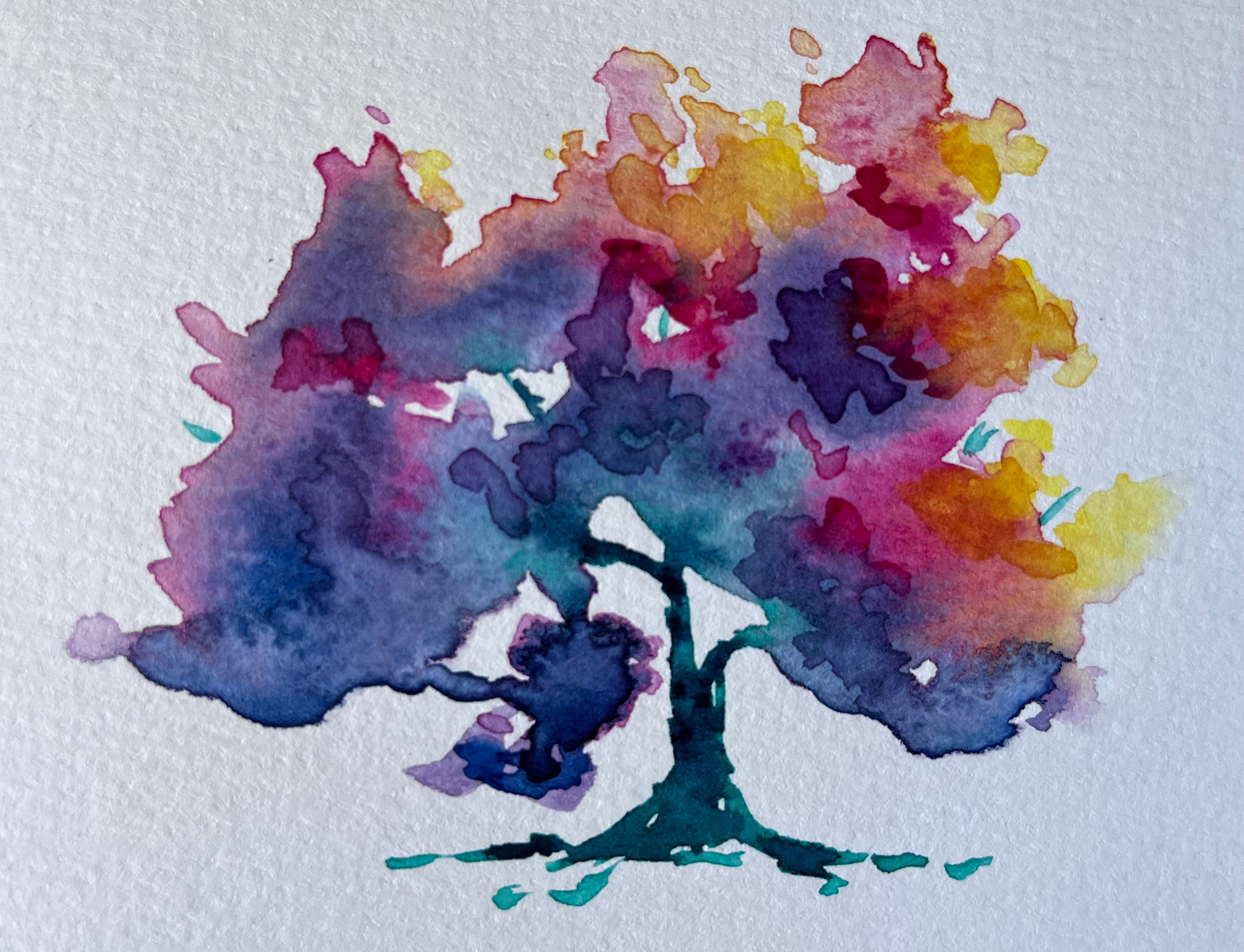 Opal Tree - October Birthday Card
