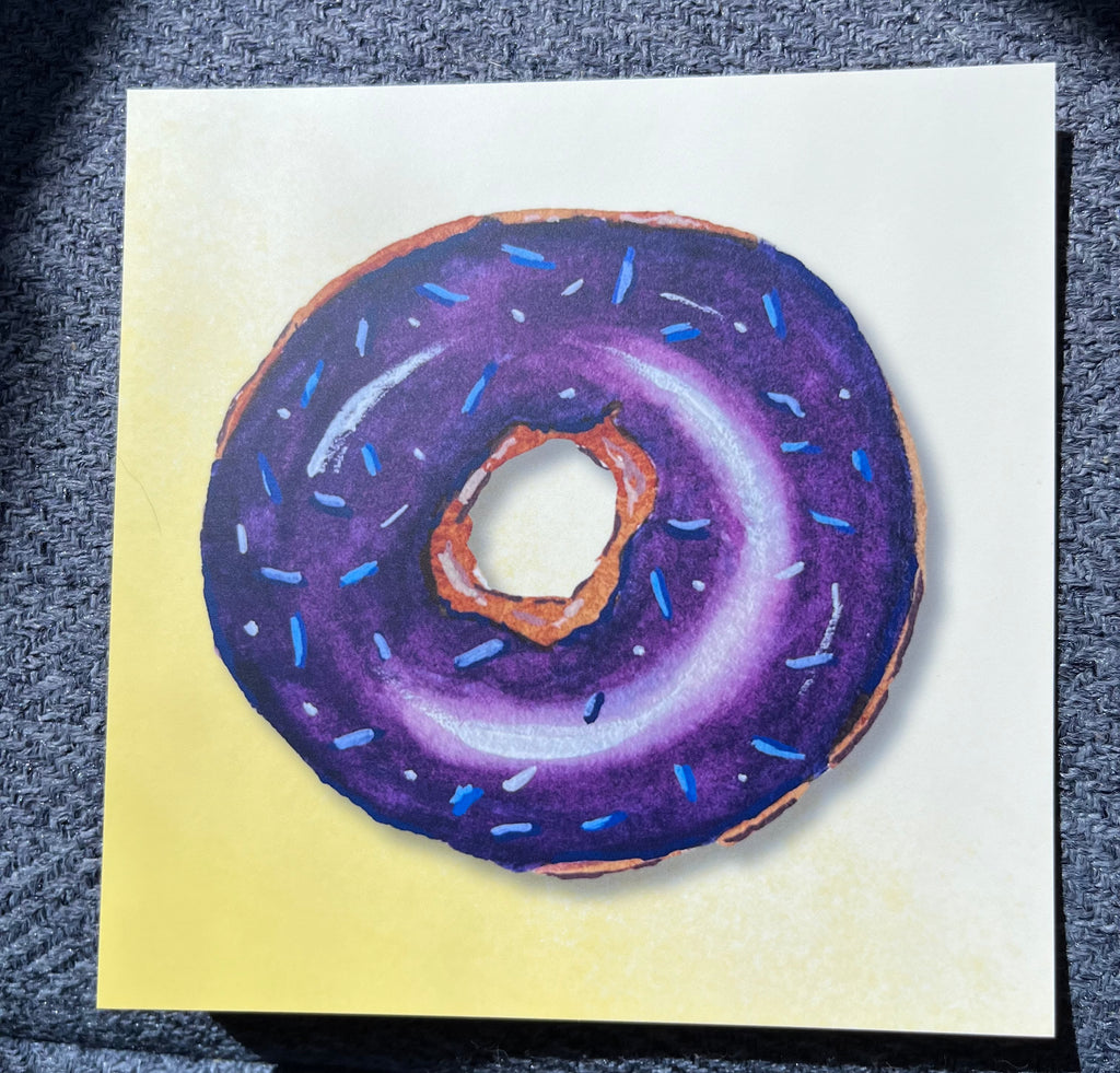 Purple Donut Postcard