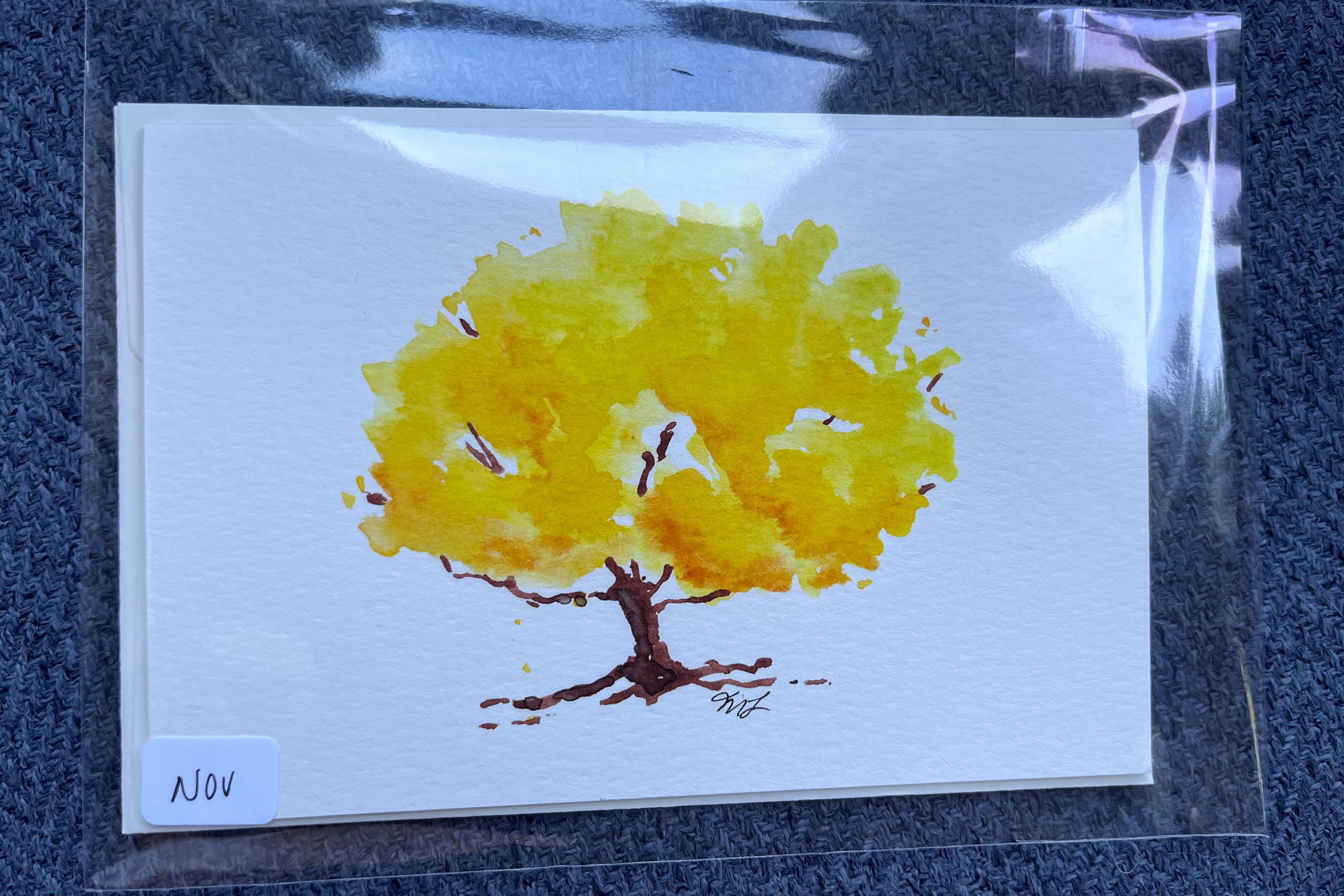 Citrine Tree - November Birthday Card