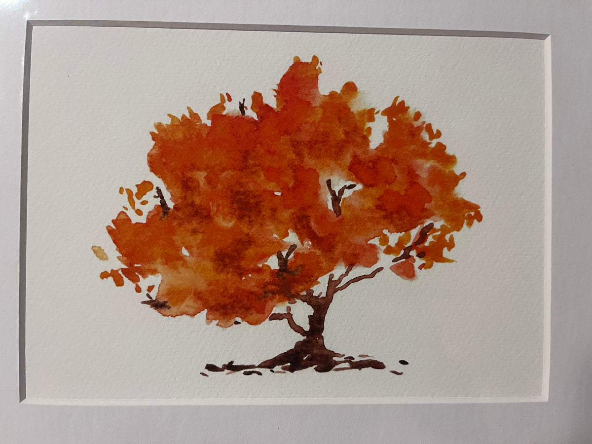 Autumn Tree matted print