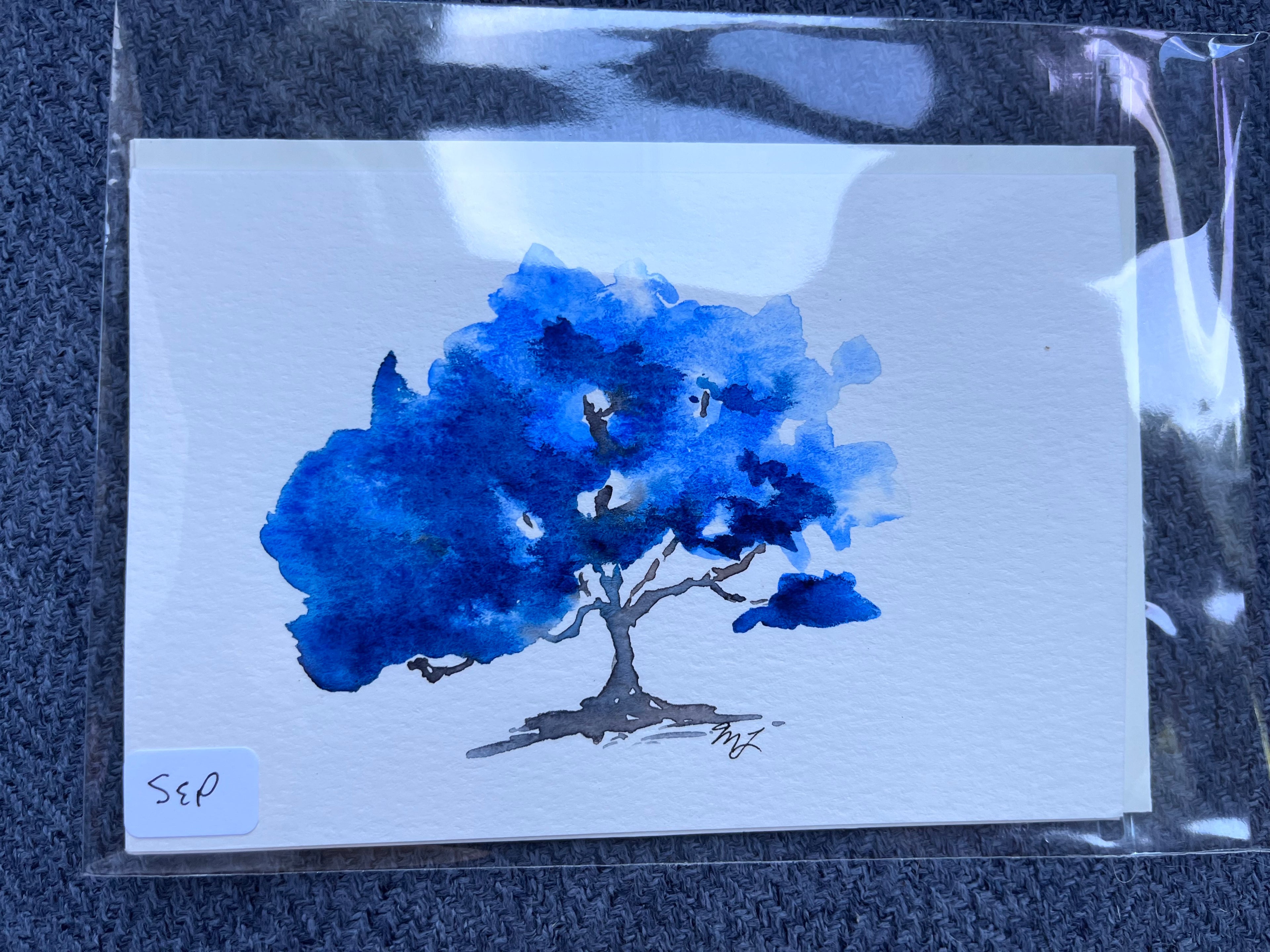 Sapphire Tree - September Birthday Card