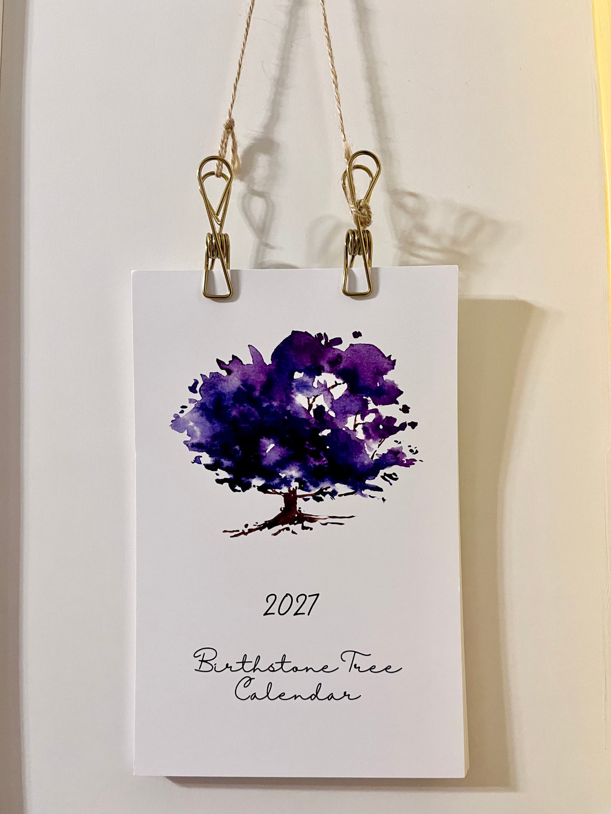 2027 Birthstone Tree Calendar