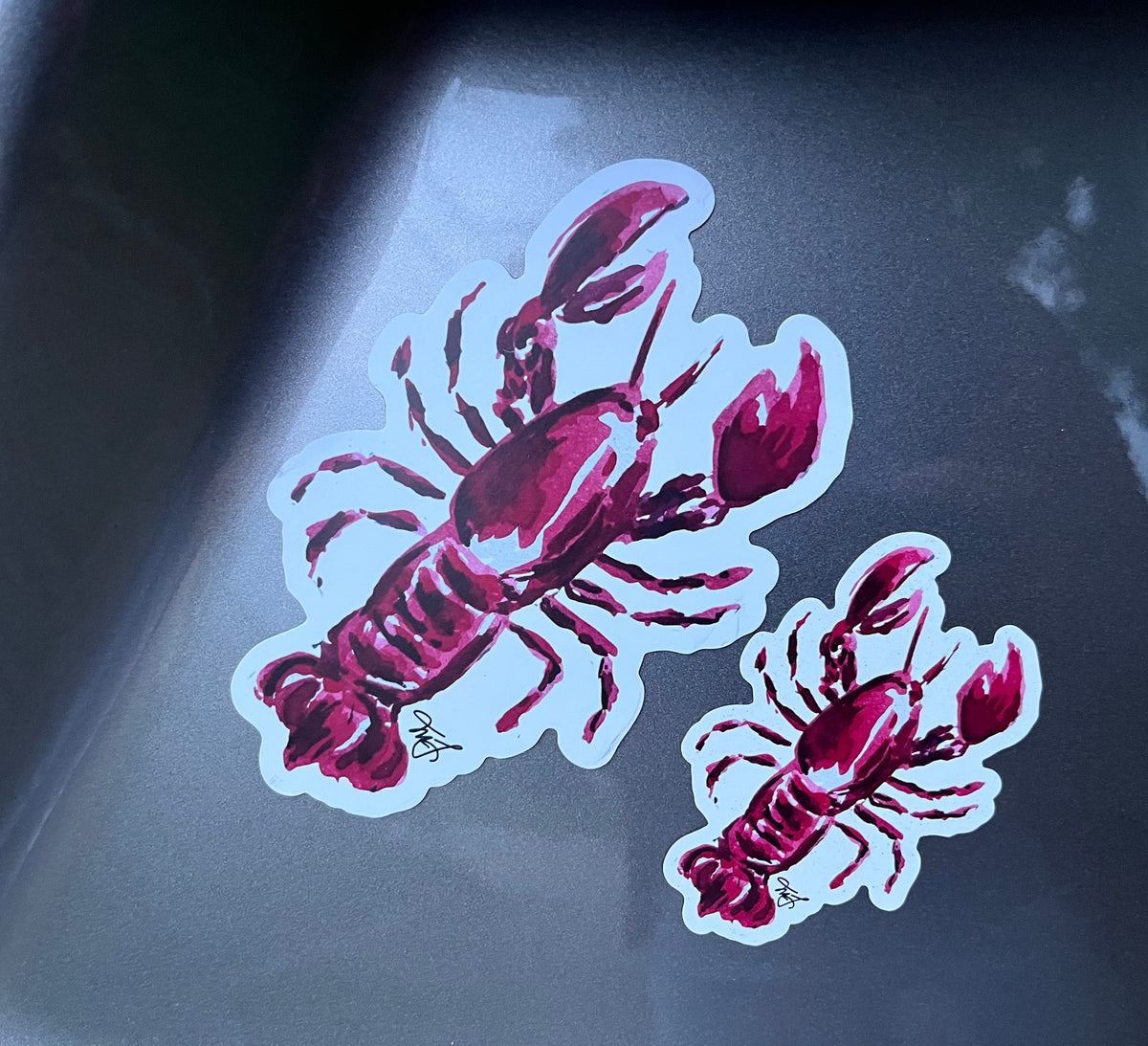 Bright Red Lobstah Magnet Small