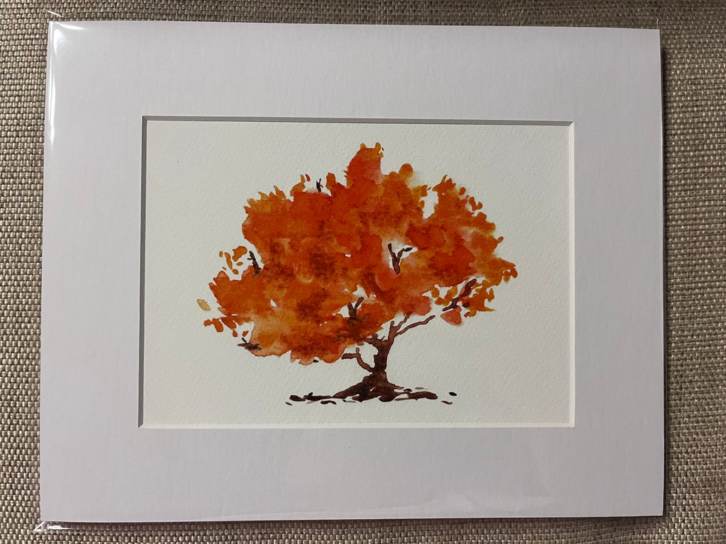 Autumn Tree matted print