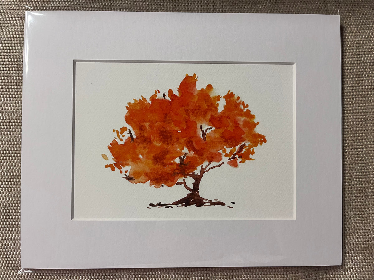 Autumn Tree matted print