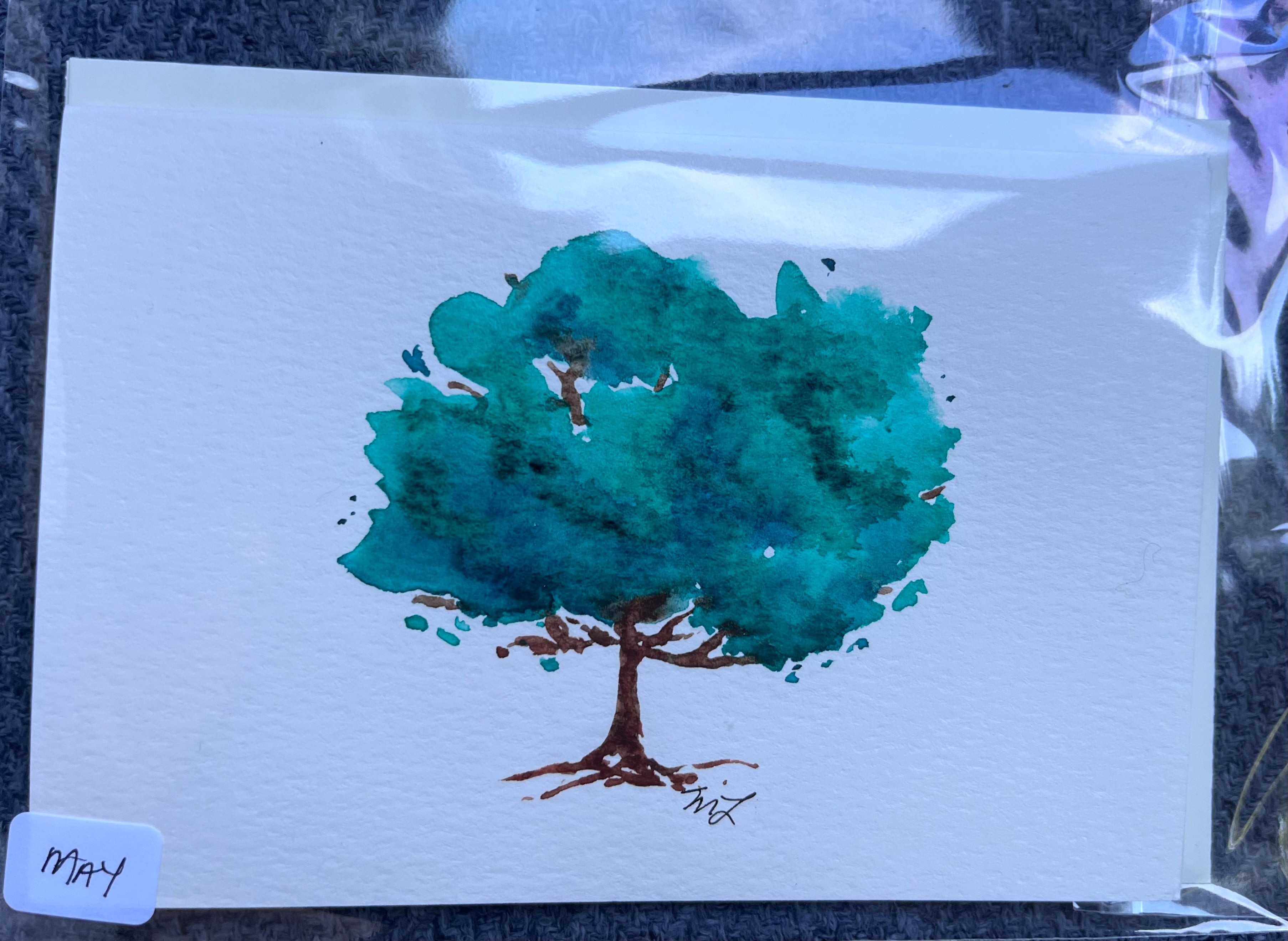 Emerald Tree - May Birthday Card