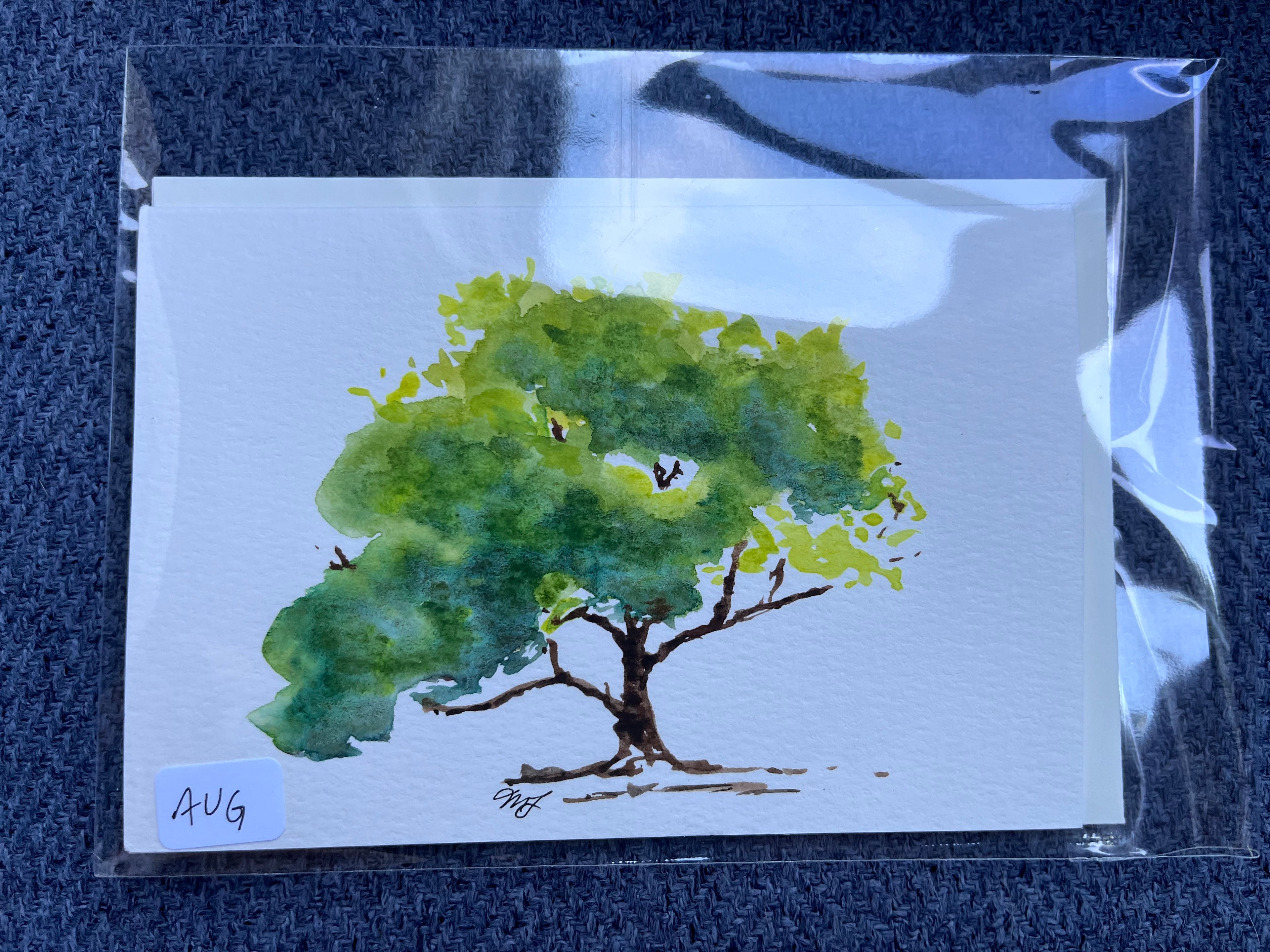 Peridot Tree - August Birthday Card