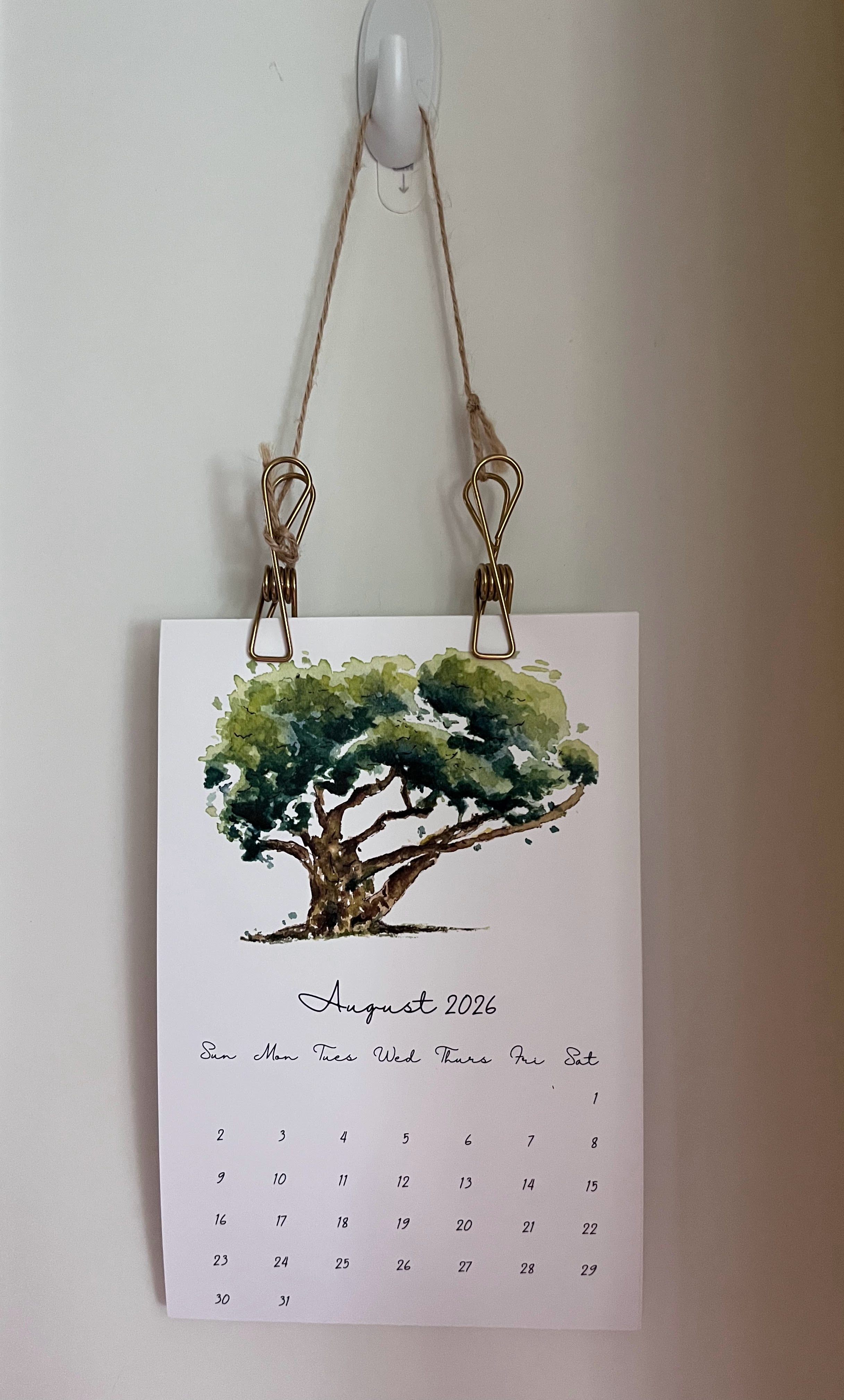 2027 Birthstone Tree Calendar
